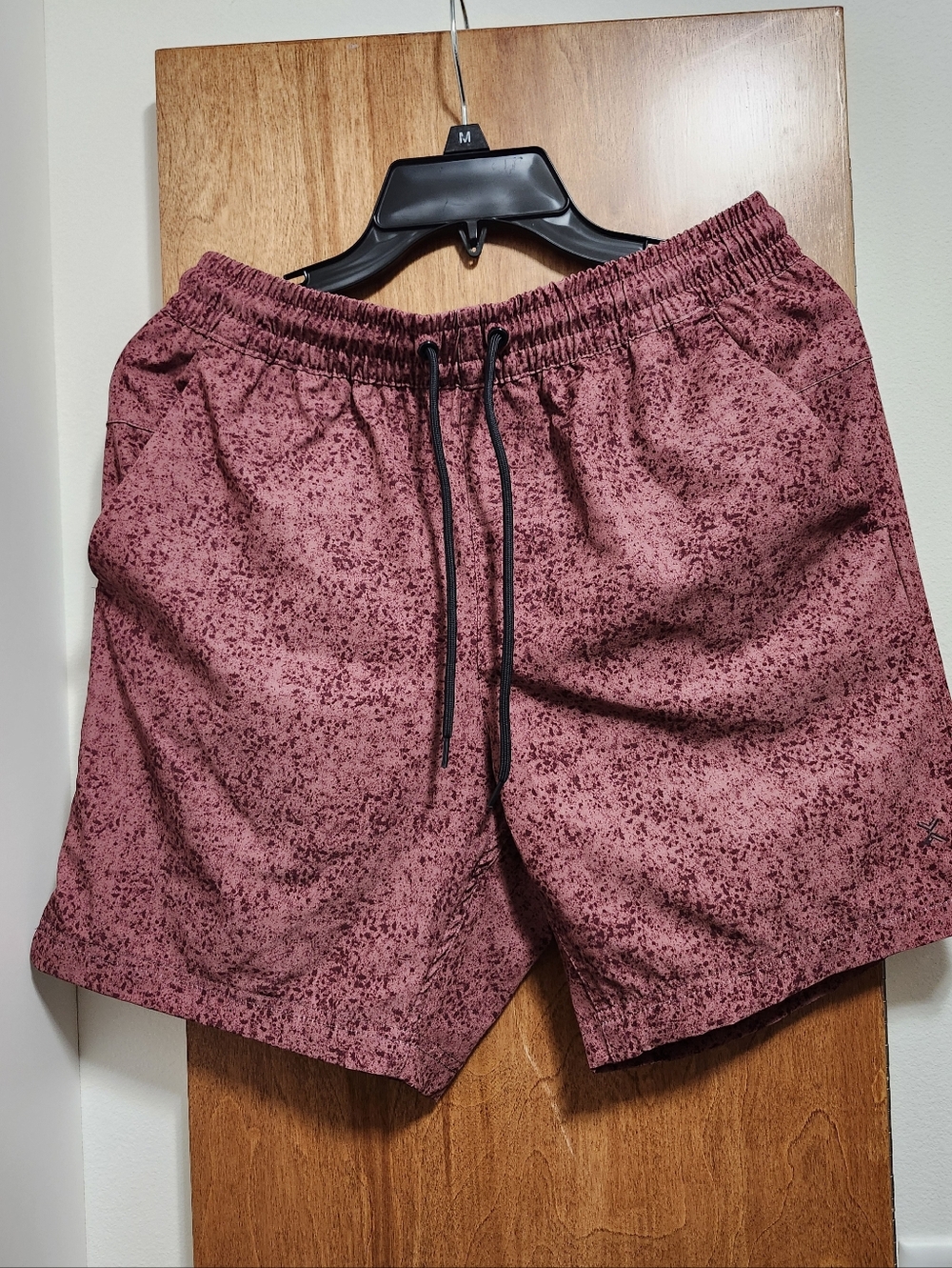 NWOT MENS Size S Lined Tie Front Swim Trunks